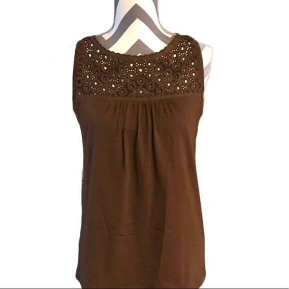 Jones New York SMALL Sleeveless Brown Top NWT - Picture 1 of 4